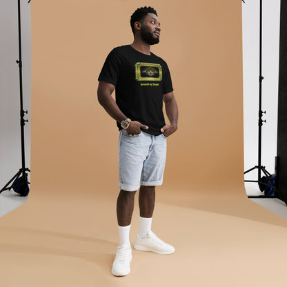 Growth by Design — Cyber Sage Tee (Black) — black front view
