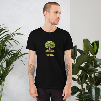 Grow — Cyber Sage Tee (Seed Series) — black front view