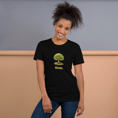 Grow — Cyber Sage Tee (Seed Series) — black front view
