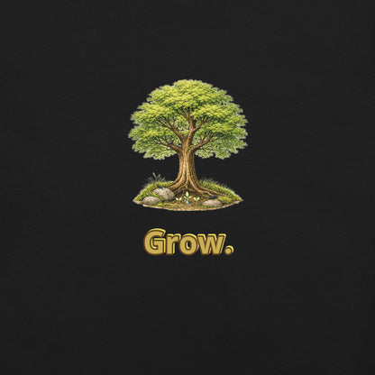 Grow — Cyber Sage Tee (Seed Series) — black front view