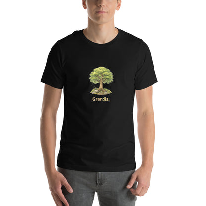 Grandis — t-shirt Cyber Sage en noir, vue de face