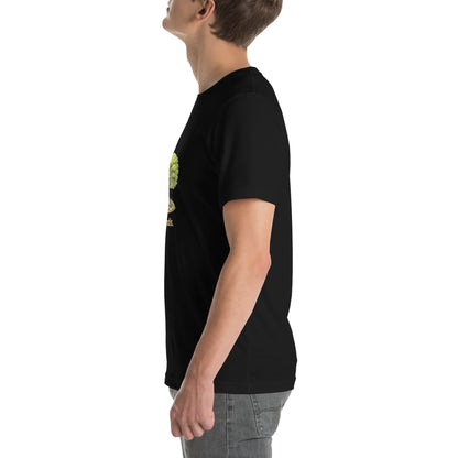 Grandis — t-shirt Cyber Sage en noir, vue de gauche