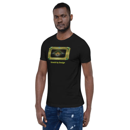 Growth by Design — Cyber Sage Tee (Black) — black left-side view front view