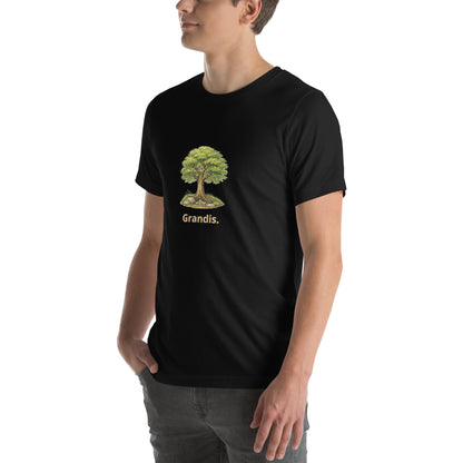 Grandis — t-shirt Cyber Sage en noir, vue avant gauche