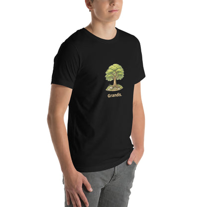 Grandis — t-shirt Cyber Sage en noir, vue avant droite