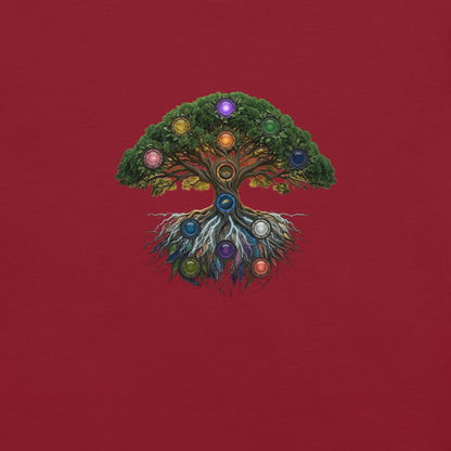 The Grove — Cyber Sage Tee (Ecosystem Series) V1 — cardinal front view