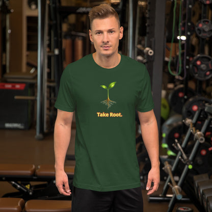 Take Root — Cyber Sage Tee (Seed Series) | Deep Forest — forest front view