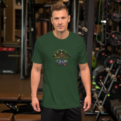 The Grove — Cyber Sage Tee (Ecosystem Series) V1 — forest front view