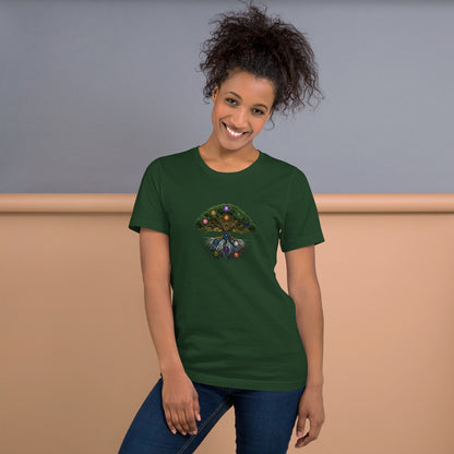 The Grove — Cyber Sage Tee (Ecosystem Series) V1 — forest front view