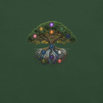 The Grove — Cyber Sage Tee (Ecosystem Series) V1 — forest front view