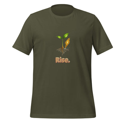 Rise — Cyber Sage Tee (Seed Series) — military green front view