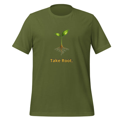 Take Root — Cyber Sage Tee (Seed Series) | Rooted Earth — olive front view