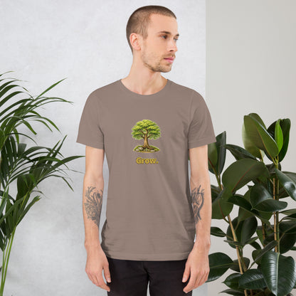 Grow — Cyber Sage Tee (Seed Series) — pebble front view