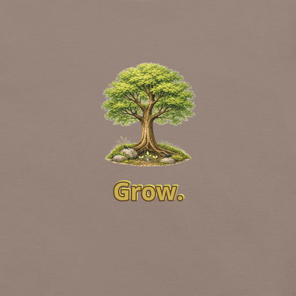 Grow — Cyber Sage Tee (Seed Series) — pebble front view