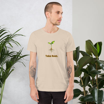 Take Root — Cyber Sage Tee (Seed Series) | Soft Natural — soft cream front view