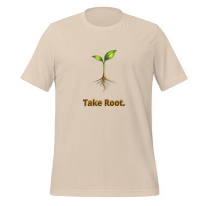 Take Root — Cyber Sage Tee (Seed Series) | Soft Natural — soft cream front view