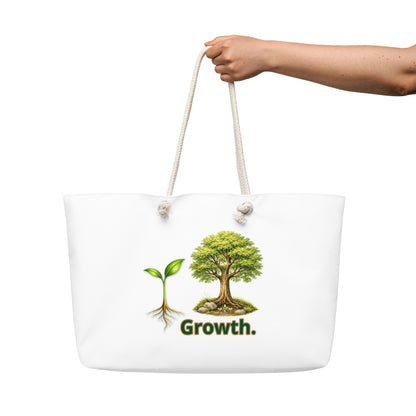 Growth — Weekender Bag — weekender bag white 24x13 back