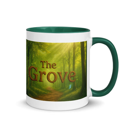 The Mug of the Grove — Color-Inside Mug — dark green 11 oz right-side view