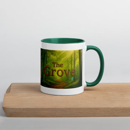 The Mug of the Grove — Color-Inside Mug — dark green 11 oz right-side view