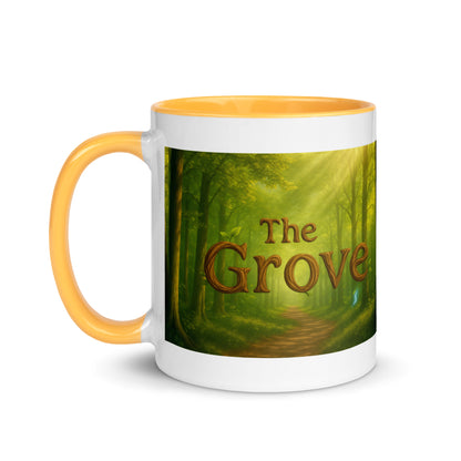 The Mug of the Grove — Color-Inside Mug — golden yellow 11 oz left-side view