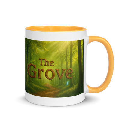 The Mug of the Grove — Color-Inside Mug — golden yellow 11 oz right-side view
