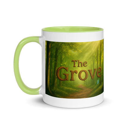 The Mug of the Grove — Color-Inside Mug — green 11 oz left-side view