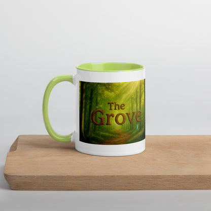 The Mug of the Grove — Color-Inside Mug — green 11 oz left-side view