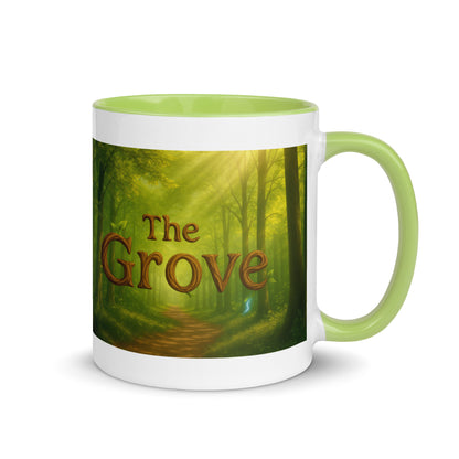 The Mug of the Grove — Color-Inside Mug — green 11 oz right-side view