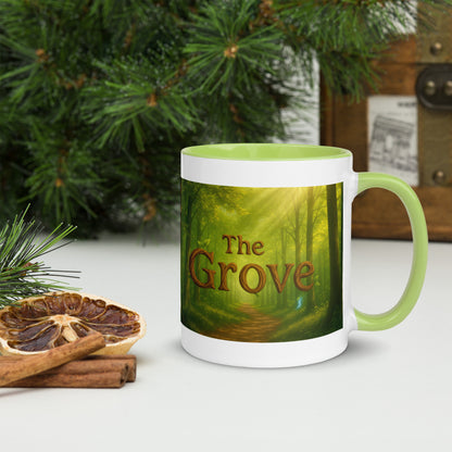 The Mug of the Grove — Color-Inside Mug — green 11 oz right-side view