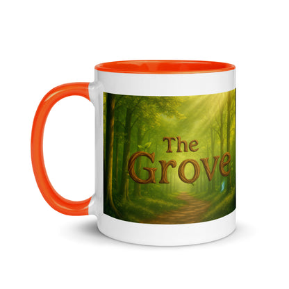 The Mug of the Grove — Color-Inside Mug — orange 11 oz left-side view
