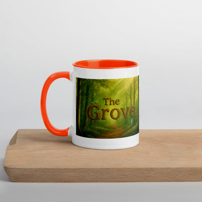 The Mug of the Grove — Color-Inside Mug — orange 11 oz left-side view