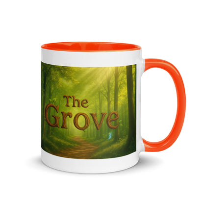 The Mug of the Grove — Color-Inside Mug — orange 11 oz right-side view