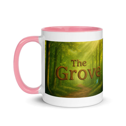 The Mug of the Grove — Color-Inside Mug — pink 11 oz left-side view