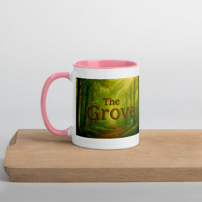The Mug of the Grove — Color-Inside Mug — pink 11 oz left-side view