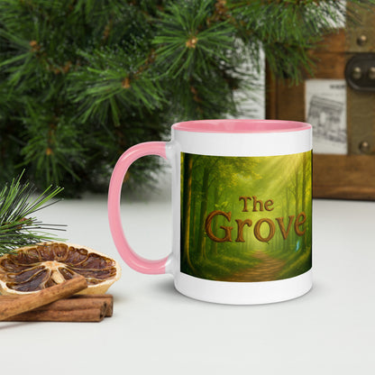 The Mug of the Grove — Color-Inside Mug — pink 11 oz left-side view