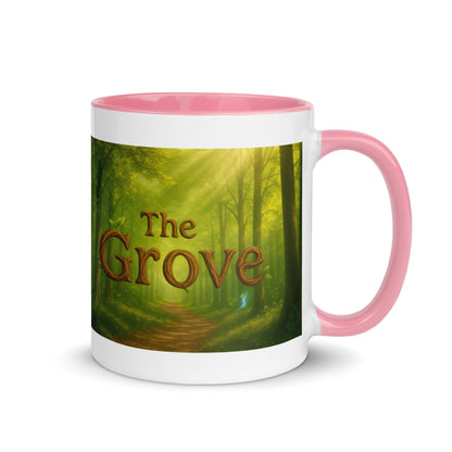 The Mug of the Grove — Color-Inside Mug — pink 11 oz right-side view