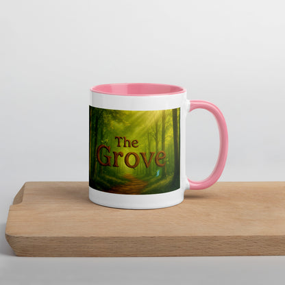 The Mug of the Grove — Color-Inside Mug — pink 11 oz right-side view