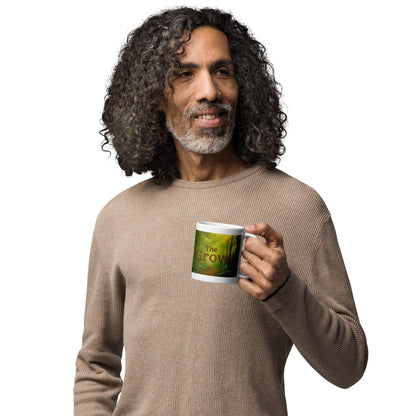 The Mug of the Grove - White and Glossy Edition — white 11 oz handle on right-side view