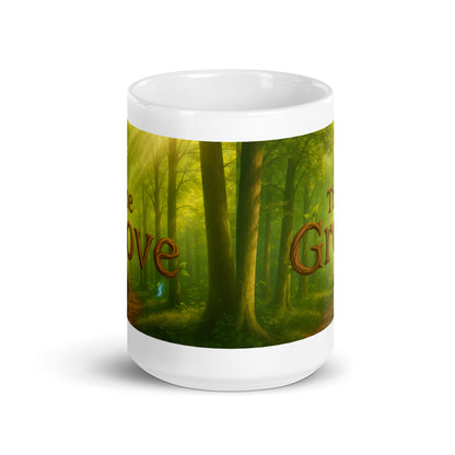 The Mug of the Grove - White and Glossy Edition — white 15 oz front view