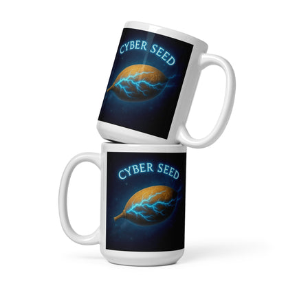 Cyber Seed TRUST — White Glossy Mug — white 15 oz front view