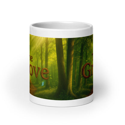 The Mug of the Grove - White and Glossy Edition — white 20 oz front view