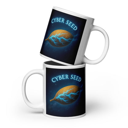 Cyber Seed TRUST — White Glossy Mug — white 20 oz front view