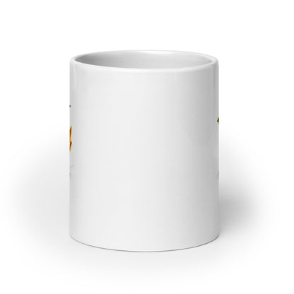 Rise Grove white glossy mug, 20 oz, front view