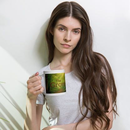The Mug of the Grove - White and Glossy Edition — white 20 oz woman